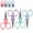 Assortment 2, variant on JubileeYarn Foldy Friends TSA Compliant Foldable Scissors Set - Compact Portable Travel Scissors - Blue, Orange, Yellow, Purple - 4 Units