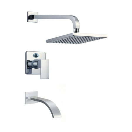 Mtd Vemal S9184 Showerhead With Tub Faucet Trim Combo Polished Mtd Vemal S9184 Showerhead With Tub Faucet Trim Combo Polished Chrome