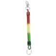 thumbnail image 3 of Lobster Hook Split Ring Telephone Coil Spring Cord Keychain 8.7" Length Colorful, 3 of 5