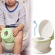 thumbnail image 1 of Orinal para bebé, inodoro realista, botón de descarga realista, antideslizante, silla para ir al baño para niños, asiento de transición para ir al bañ Asiento de PVC verde, 1 of 9