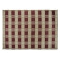 thumbnail image 4 of Wool and Cotton Plaid Rectangle Area Rugs Reds and Tans, 4 of 4