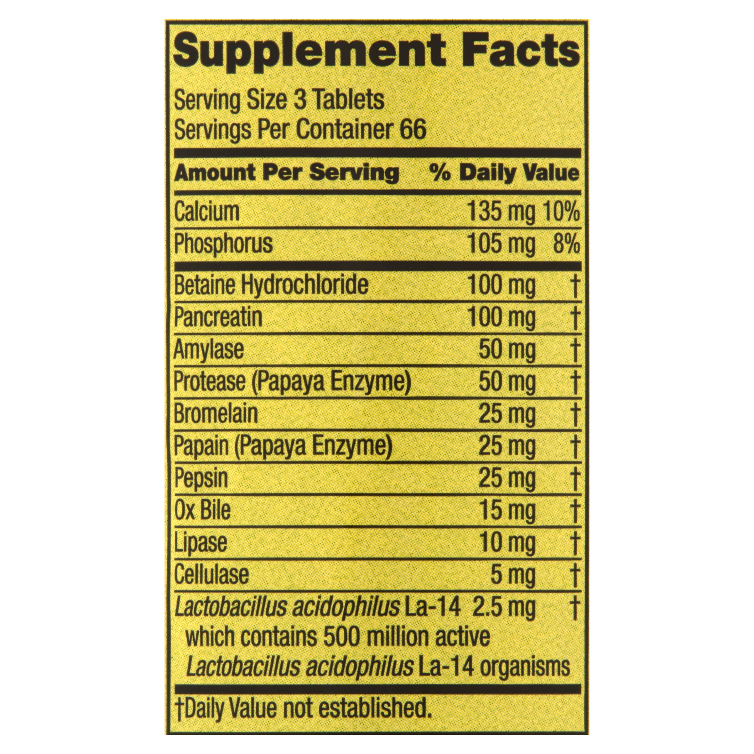 Spring Valley Probiotic Multi-Enzyme Digestive Formula Tablets, 200 Count