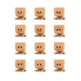 thumbnail image 4 of Wooden Man Figure Desktop Car Decor, Magnetic Expression Set, Natural Wood Desk Toy with 12 Interchangeable Christmas & Everyday Faces, 4 of 8