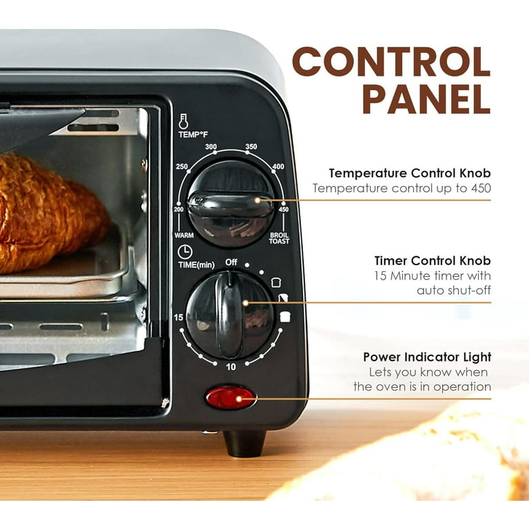 ETO236 Personal Compact 2 Slice Countertop Toaster Oven with
