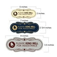 thumbnail image 5 of Designer Please Ring Bell for Assistance (Classic Bell) Sign (Black) - Large, 5 of 5