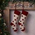 thumbnail image 3 of 4 Pcs Bas de Noël Suspendus à Pois Solides Ornement de Bas de Noël, 3 of 5