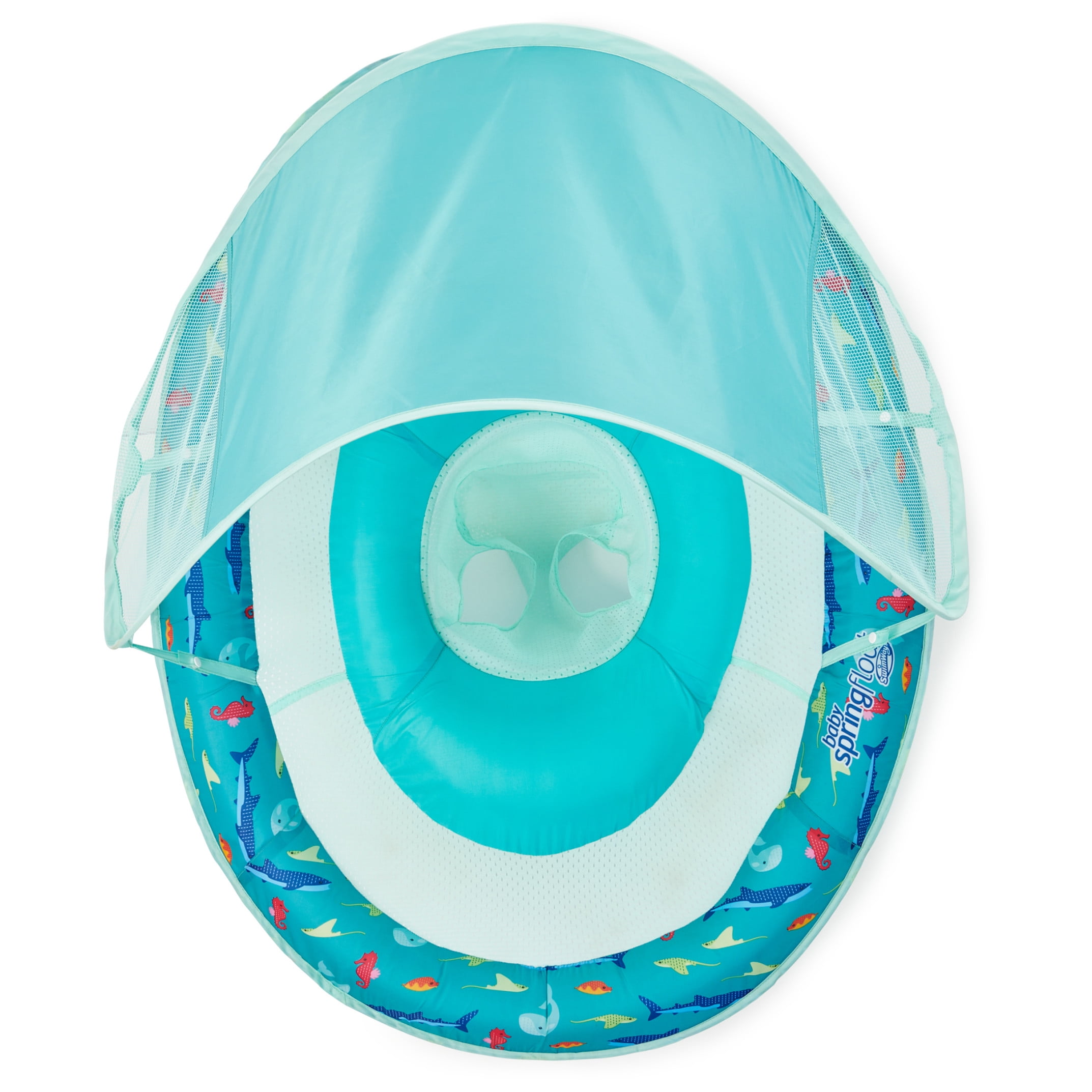 SwimWays Essential Baby Spring Float with Canopy, for Kids 9-24 Months Old