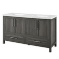 thumbnail image 3 of BridgePoint Home Daisy 60" Double Sink Bathroom Vanity in Grey with White Stone Top, 3 of 17