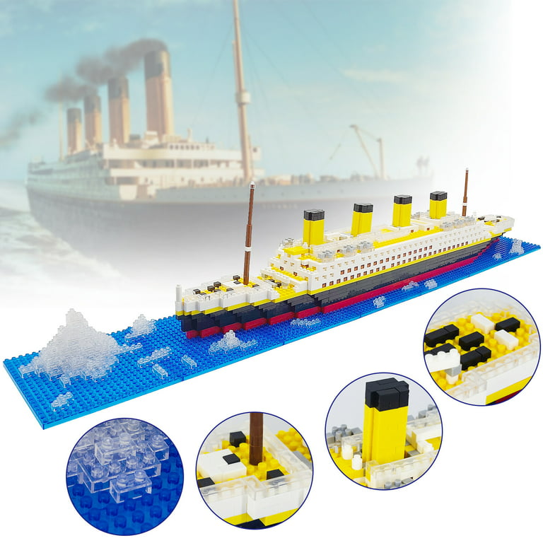 LOZ Titanic Titanic ship adult small particle building blocks toy ship  model tide play decompression