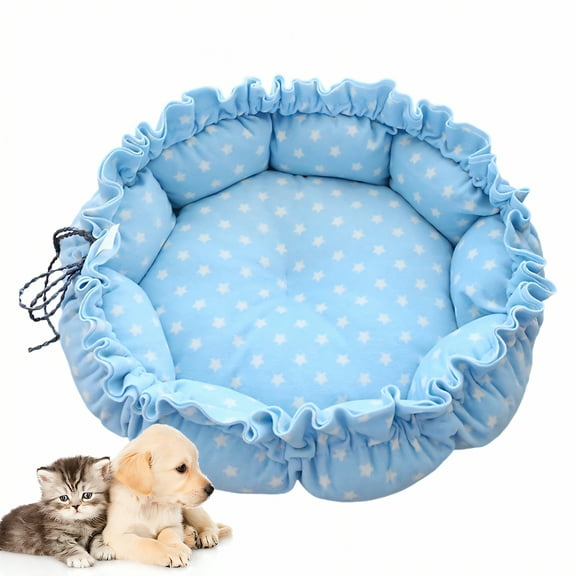 AUQ Cat Beds,Pumpkin Nest Dog Bed Washable,Outdoor Cat Bed,Blue,11.81in