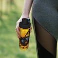 thumbnail image 6 of Picia Butterfly On Sunflower Pattern Water Bottle 18 oz Stainless Steel Insulated Bottles With Handle Leak Proof Gym Sport Water Jug BPA-free insulated kettle For Men Women Adults, 6 of 7