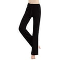 thumbnail image 1 of WEIYLL Pantalon de Yoga pour Femmes Couleur Contrastée Taille Haute Coupe Ample Décontractée Extensible Noir, 1 of 7