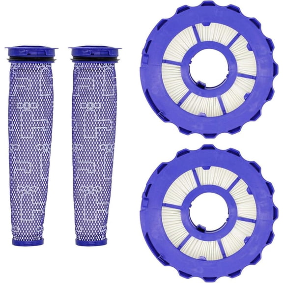 2 Pack Post-Motor Filters & 2 Pack Pre-Motor Filters Replacement Parts for Dy*son DC40, Light/Slim Ball Animal, Multi Floor, Origin and Total Clean Vacuums, Compare to Part 923587-02 & 922676-01