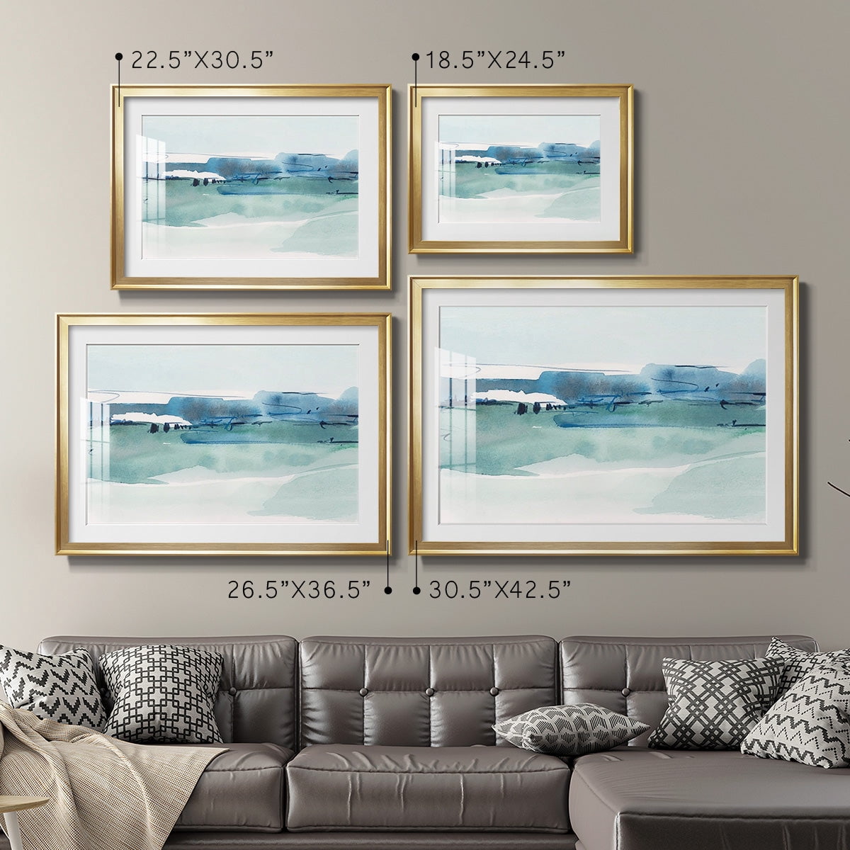Ultramarine Vista I Premium Framed Print - Ready to Hang