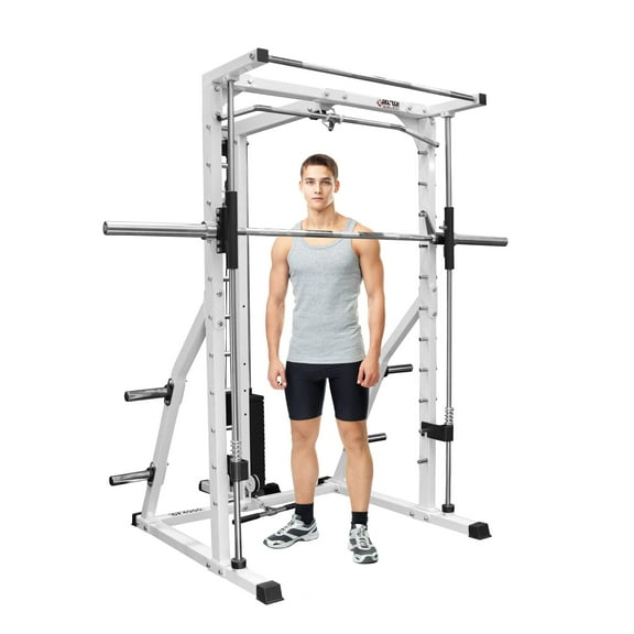 Deltech Fitness Smith Machine with 200lb. Lat Stack Attachment (DF4900LS)