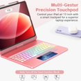 thumbnail image 4 of Funda con Teclado Táctil para iPad Air 13" M3/M2, Giratoria 360°, Retroiluminada, 4 of 8
