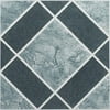 Achim Nexus Self Adhesive Vinyl Floor Tile - 20 Tiles/20 Sq. ft., 12 x 12, Light & Dark Blue Diamond Pattern