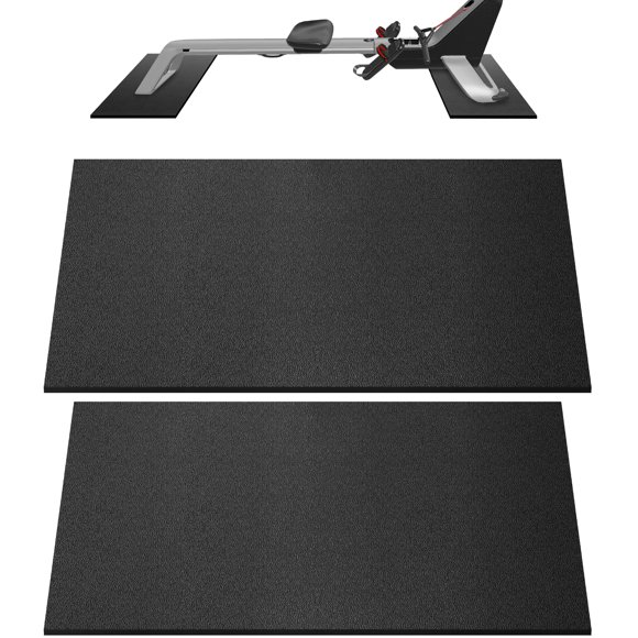 Alfombrilla doble Mat Crostice compatible con Peloton Bike & Concept 2
