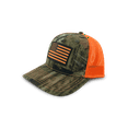 thumbnail image 2 of Buffalo Outdoors® Workwear Hi-Vis Flag Patch Premium Camo Trucker Hat, 2 of 2