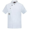 thumbnail image 2 of BRDFRL Unisex Chef Coat Kitchen Short/Long Sleeve Chef Jacket for Men and Women White 3XL, 2 of 6