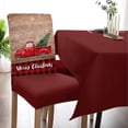 thumbnail image 5 of Dining Chair Slipcover, Merry Christmas Red Truck with Xmas Tree Rustic Old Wooden Black Plaid Stretch Kitchen Covers Removable Parsons Protector for Room Party, Set of 6, 5 of 6