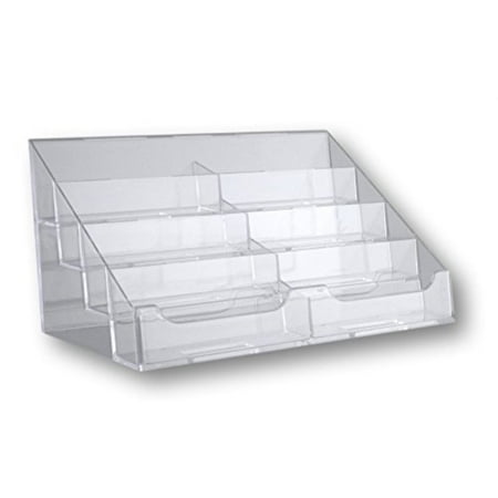 T Z Tagz Brand Clear Acrylic 8 Pocket Countertop Business Card