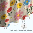 thumbnail image 6 of Pioneer Flower Floral Print Pattern Shower Curtain 84"x72", Bathroom Decorative Shower Curtain Set with 12 Hooks, Waterproof Washable, 6 of 6