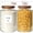 4.2Qt*2, variant on 1.7Qt*3 Airtight Glass Pasta Storage Canisters with Wood Lids