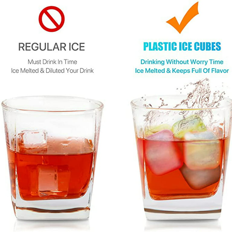 Extra Large Reusable Ice Cubes (2.6” Sq.) - BPA Free Plastic - for Cold  Therapy Units, Drink Coolers, or Drink Dispensers. Stay cold Longer. 6-Pack