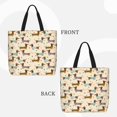 thumbnail image 2 of Bingfone Dachshund Dog Print Large Capacity Single Shoulder Convenient Bag, Waterproof Portable Zipper Shoulder Bag, Suitable for Shopping, School, Work, 2 of 7