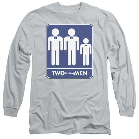 TWO AND A HALF MEN/MEN SYMBOLS - L/S ADULT 18/1 - SILVER - (Two And A Half Men Best Of Jake)