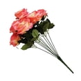 thumbnail image 3 of Ramo de novia de boda de flor de rosa artificial de 10 cabezas, ramo de flores de simulación de oficina en casa, rosa falsa, rosa roja sidaley HA7036-06B, 3 of 5