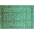 thumbnail image 1 of Ahgly Company Indoor Rectangle Oriental Turquoise Blue Industrial Area Rugs, 5' x 7', 1 of 4