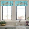 thumbnail image 3 of LALILO Kitchen Curtain Valance Geometric Mountain Rod Pocket Window Curtain 52"x 18" Set of 2, 3 of 7