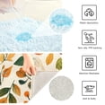 thumbnail image 3 of Yayeee Bath Rug for Bathroom Floor Non Slip Contour Fluffy Soft Absorbent Mat, 20"x24", Beige Retro Leaves, 3 of 7
