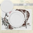 thumbnail image 3 of Ambesonne Tattoo Place Mats Set of 4, Wild Chinese Tiger, Standard Size, Brown White, 3 of 6
