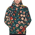 thumbnail image 5 of Bingfone Berries And Flowers Men'S Drawstring Hoodie Long Sleeve Pocket Sweatshirts-Xx-Large, 5 of 9