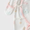 thumbnail image 5 of Newborn Preemie Boys Girls Underwear Pajamas Rompers Home Clothes Footed Sleeper Gown With Mitten Footed Print Infant Play For 0 6 Months Pink Rompers Baby Gift, 5 of 6