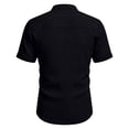 thumbnail image 4 of CONZONE Mens Buttons Down Shirts Short Sleeve Shirts for Men Trendy Solid Color Slim Soft Lightweight Summer Tops, 4 of 7