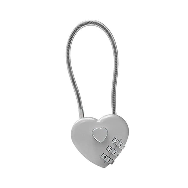 Candado En Forma de corazón Perfecl Mini Candado de Amor gris