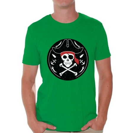Awkward Styles Jolly Roger Tshirt for Men Pirate Skull Shirt Jolly Roger Skull T Shirt Dia de los Muertos Gifts for Him Day of the Dead Shirt Pirate Skull Flag Shirt Pirate Birthday Costume