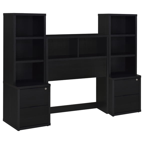 Westpark 3-piece Twin Bedroom Set Bookcase Headboard Black
