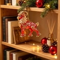 thumbnail image 6 of Edgtyos Christmas Red Goats Ornament, 3.2"x3.2" 2D Acrylic with Gold Cord Goats Hanging Sign Car Rear View Mirror Accessories, Xmas Gift for Family, 6 of 6