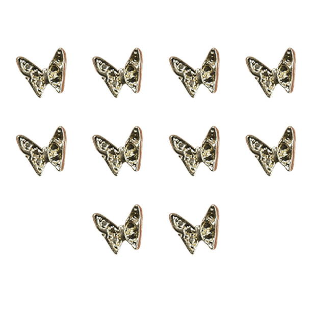 10 piezas de dijes de mariposa para uñas, 7 gemas de mariposas, suministros para decoración de uñas