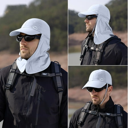 Viflosae Outdoor UV-Protection-Foldable Sun Hats for Women/Men 3 Ways To Wear A Sunscreen Hat Men s And Women s Hiking And Fishing Quick-drying Fisherman s Hat Outdoor Baseball Cap Deals