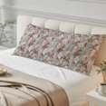 thumbnail image 4 of Pink Green Spring Floral Body Pillow Covers 20"x54", Vintage Botanical Summer Soft Brushed Microfiber Breathable Throw Pillow Covers, Pillowcase with Zipper for Couch Sofa Bedroom Living Room, 4 of 9