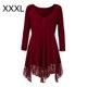 thumbnail image 1 of Vestido corto de empalme de encaje de talla grande para mujer Blusa de manga larga sexy Top informal de trabajo Inevent AP1427-14B, 1 of 7