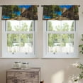 thumbnail image 2 of LALILO Kitchen Curtain Valance Castle Sunny Day Spain Picture Rod Pocket Window Curtain 52"x 18" Set of 2, 2 of 5