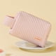 thumbnail image 5 of Organizador de artículos de tocador de viaje portátil, duradero y con cremallera, bolsa de maquillaje grande de cuero sintético rosa, 5 of 8
