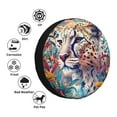 thumbnail image 4 of Xecao Vibrant Leopard In Flowers for Tire Covers,Wheel Tire Cover Waterproof, Dust-Proof, And Universally Fitting for Cars,Trailers, SUVs-14 inch, 4 of 6
